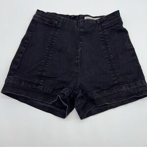 Bullhead Denim Co Woman's High-Rise Short Short Jean Shorts in Black Size 5 Jrs.